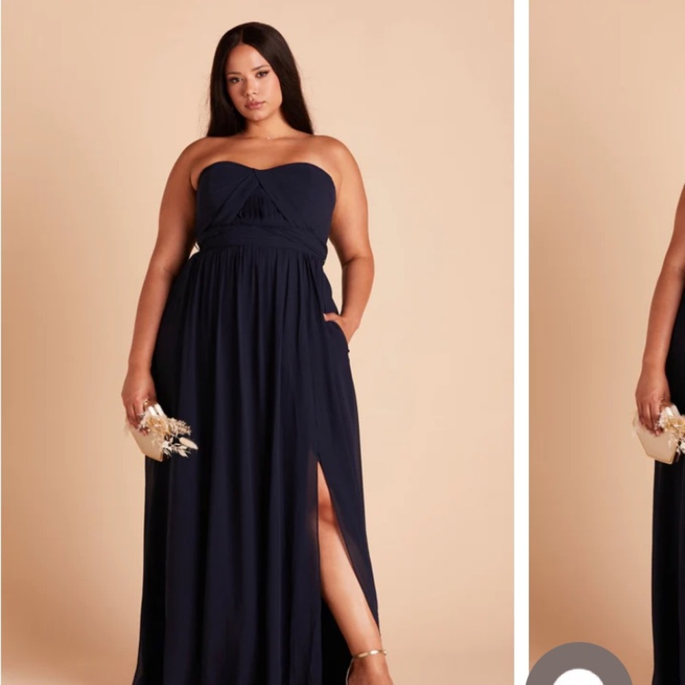 Birdy Grey Grace Chiffon Slit Convertible Maxi Dress Navy Blue XXL BG5002NV06S